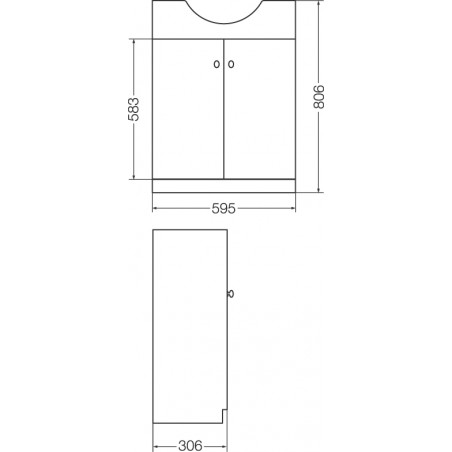 FERRUM MUEBLE VENECIA 64cm PUERTA LISA X6VL